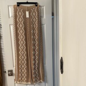 Z Supply Tan Crochet Maxi Skirt